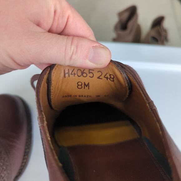 HS Trask Saddle Leather Oxfords Two-tone H4065248 Men's Size 8 Casual Dress Shoe - Picture 8 of 8